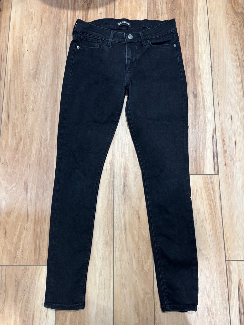 Express Women’s Black Skinny Jeans — Sleek High-Rise Style